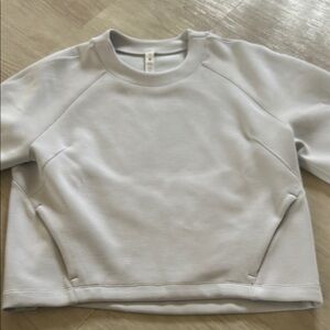 Lululemon Grayish white boxy Crewneck